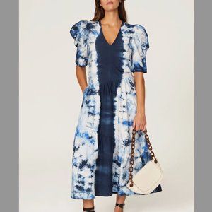 SEA NYC Celestia blue tie dye dress